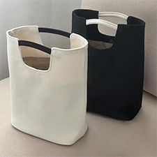 キャンバスバケットバッグ